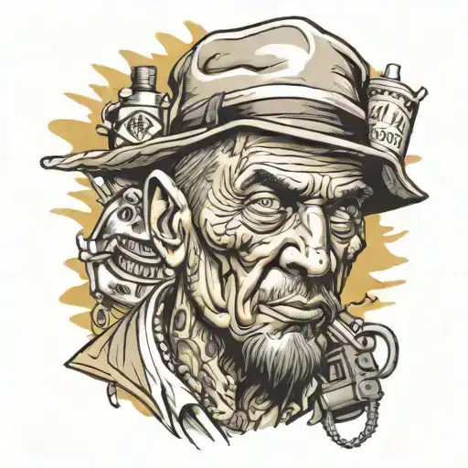 gangster drug dealing hustler AND Goon tattoo design idea