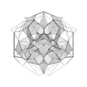 design a tatoo that Buckminster Fuller might design. start with a sideways hexagon. fill the interior with triangles. tattoo design idea