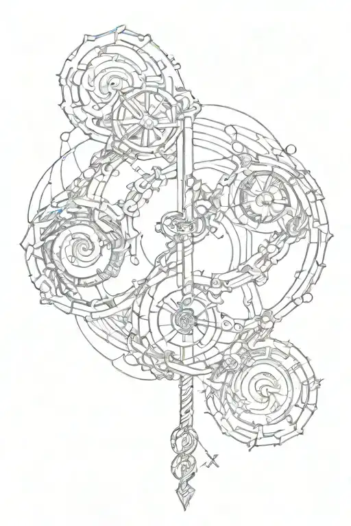 A tattoo which contains DNA and triskelion but not mixed to each other tattoo design idea