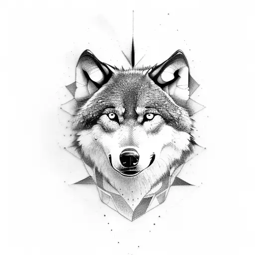 the body of a woman with an wolf spirit leaving her body tattoo design idea