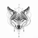 the body of a woman with an wolf spirit leaving her body tattoo design idea