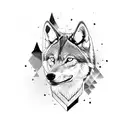 the upper body of a woman with an wolf spirit leaving her body tattoo design idea