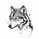 the upper body of a woman with an wolf spirit leaving her body tattoo design idea