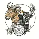 astrological signs leo aries and taurus with tattoo design idea