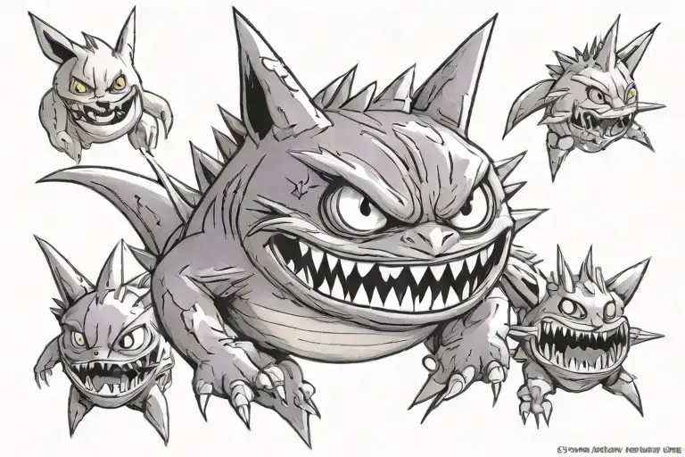 pokemon gengar tattoo tattoo design idea