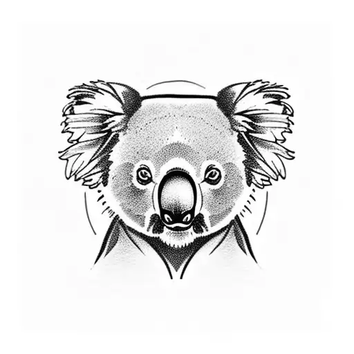 koala bear tattoo design idea