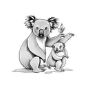 koala bear tattoo design idea