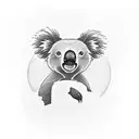 koala bear tattoo design idea