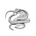 Snake sword tattoo design idea