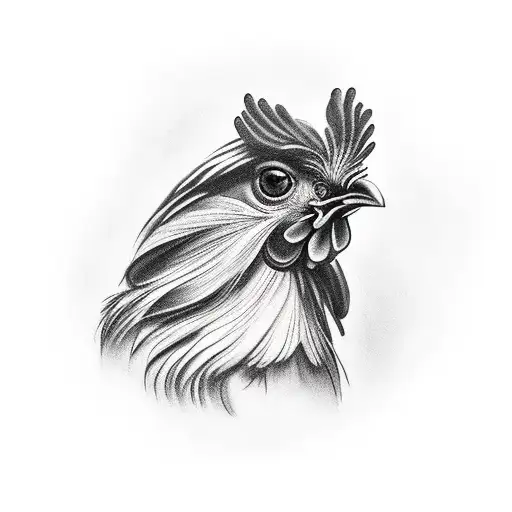 chicken farm tattoo design idea