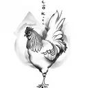 chicken farm tattoo design idea