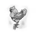 chicken farm tattoo design idea