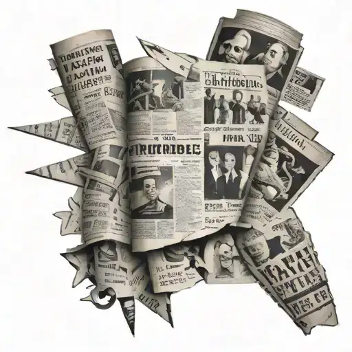 newspaper collage tattoo tattoo design idea