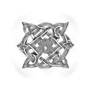 Celtic knotwork Snake tattoo design idea