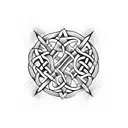 Celtic knotwork Snake tattoo design idea