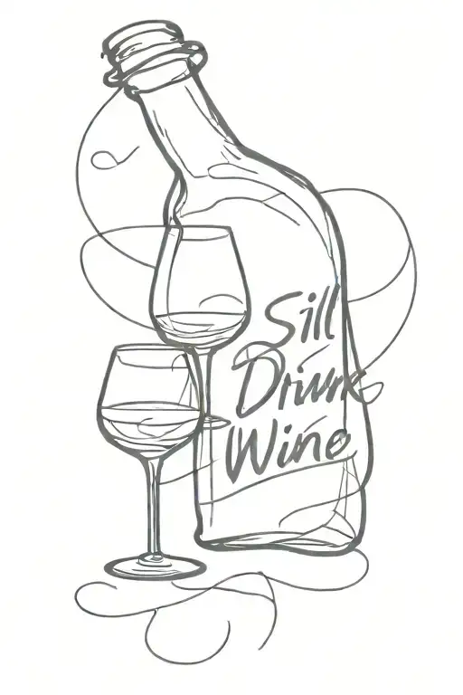 so I'll drink this wine like it's medicine for the mind tattoo design idea