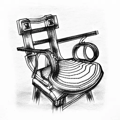 electric chair tattoo design idea