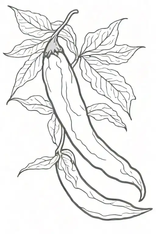 chilli black and white   tattoo design idea
