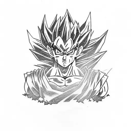 goku with vegeta tattoo design idea