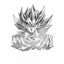 goku with vegeta tattoo design idea