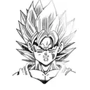 goku with vegeta tattoo design idea