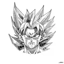 goku with vegeta tattoo design idea