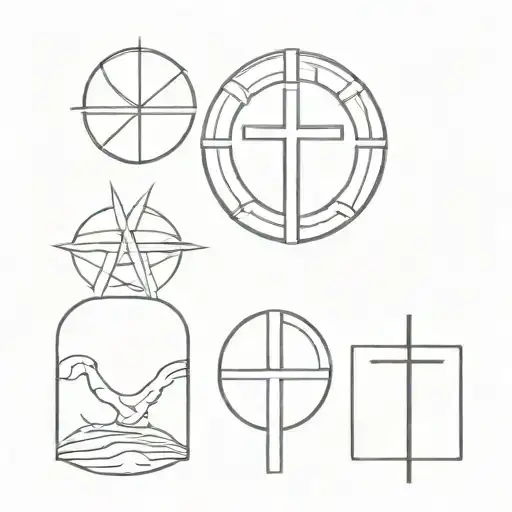 religion symbols Christ tattoo design idea