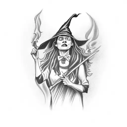 burning witch tattoo – All Things Tattoo