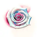 french calligraphy, rose, la vie en rose tattoo design idea