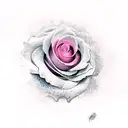 french calligraphy, rose, la vie en rose tattoo design idea