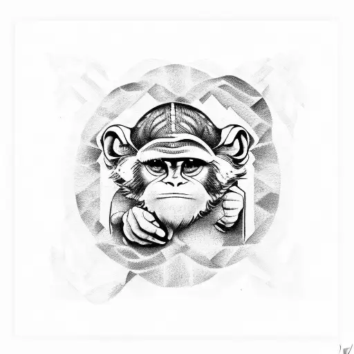 3 wise monkeys tattoo design idea