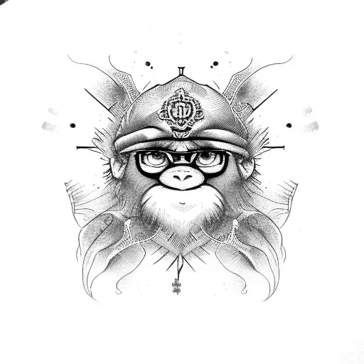 Three wise monkeys tattoo design idea