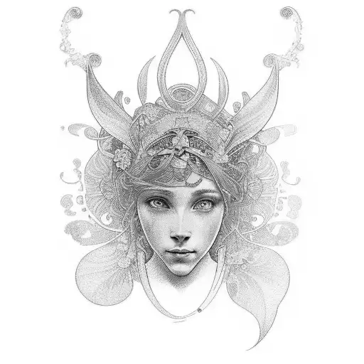 Louis Comfort Tiffany: PUNK Hair: Alphonse Mucha: Clashing Colours: High Color Contrast: tattoo design idea