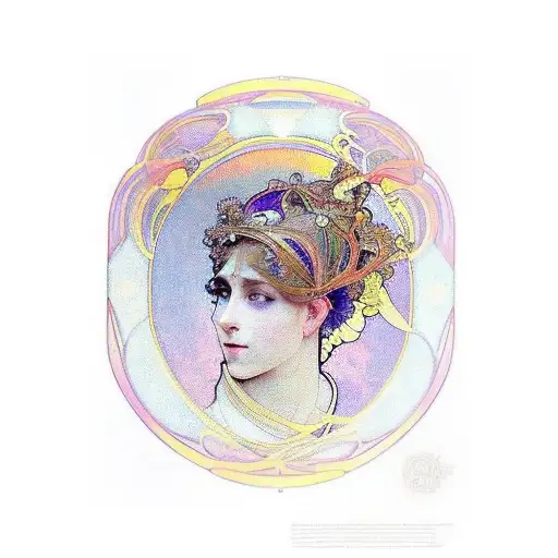 Louis Comfort Tiffany: PUNK Hair: Alphonse Mucha: Clashing Colours: High Color Contrast: tattoo design idea