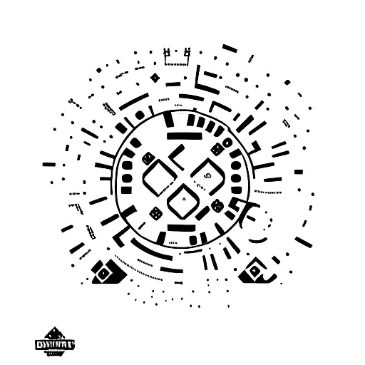 domino's that display the date 2.2.2024 tattoo design idea