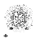 domino's that display the date 2.2.2024 tattoo design idea