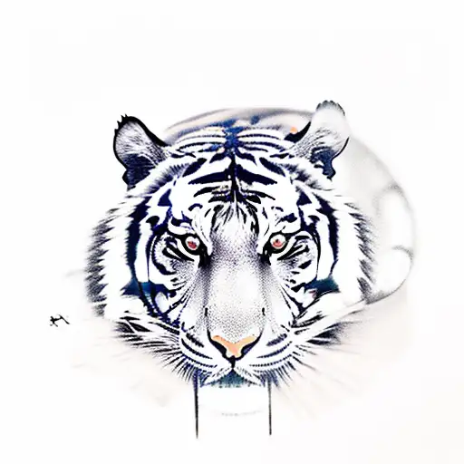 tiger eating a snake tattoo design idea