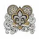 new orlean saints logo  tattoo design idea