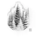 Forest fire tattoo design idea