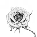 Rose, violet, cosmo and chrysanthemum flower tattoo design idea