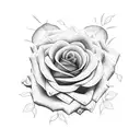 Rose, violet, cosmo and chrysanthemum flower tattoo design idea