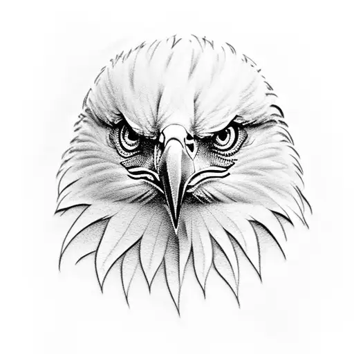 eagle face with pattern  tattoo design idea
