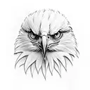 eagle face with pattern  tattoo design idea