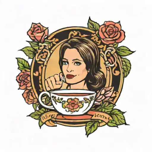 pam from the office, tea cup from the office, "theres a lot of beauty in ordinary things" tattoo design idea