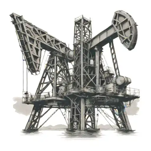 Texas oil rig drilling rig tattoo design idea