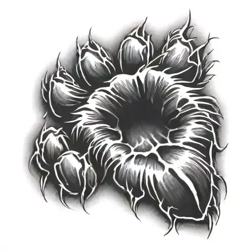 bear paw print   tattoo design idea