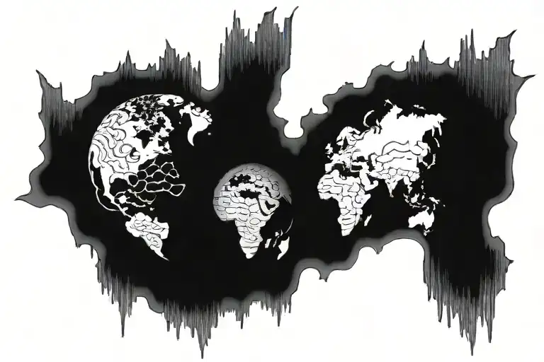 heaven earth hell  tattoo design idea