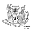 bar ware for bartender  tattoo design idea