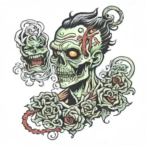 Zombie tattoo design idea