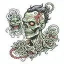 Zombie tattoo design idea